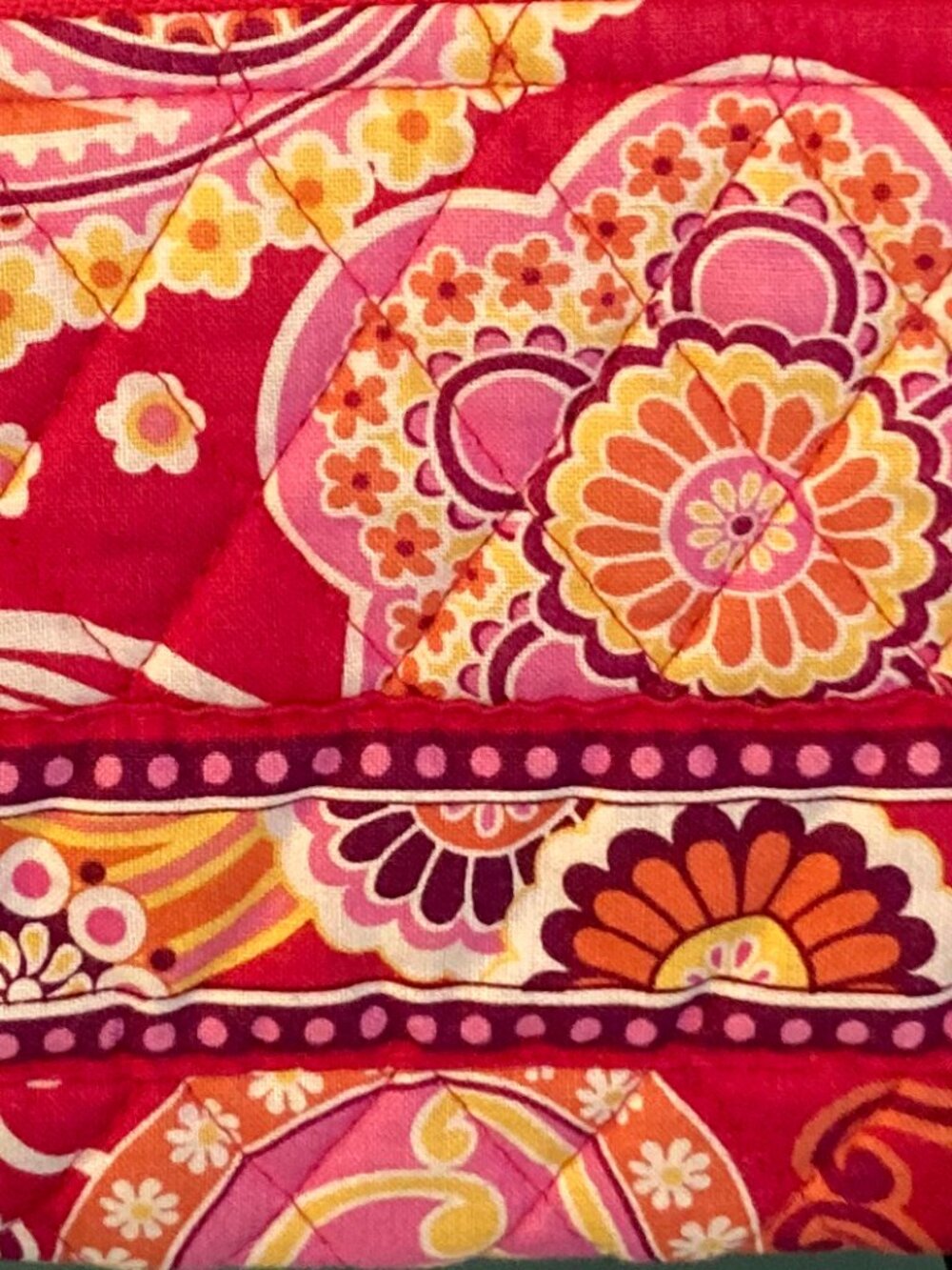 Vera Bradley Cosmetic Bag in Raspberry Fizz - Picture 7 of 8